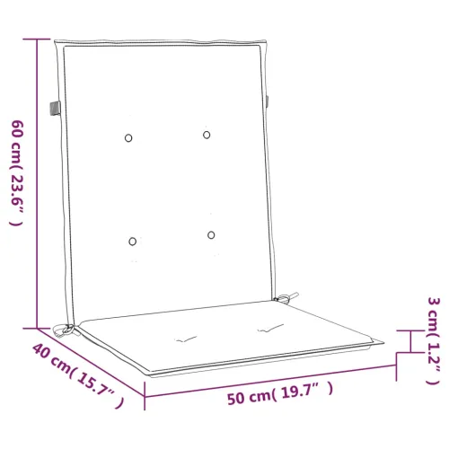 Jastuci za vrtne stolice 2 kom bež 100 x 50 x 3 cm od tkanine - Bež 100 x 50 x 3 cm 2 Cijena