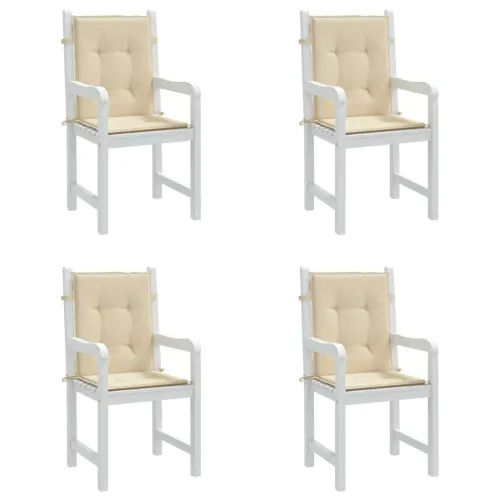 Jastuci za vrtne stolice 4 kom bež 100 x 50 x 3 cm od tkanine - Bež 100 x 50 x 3 cm 4 Cijena