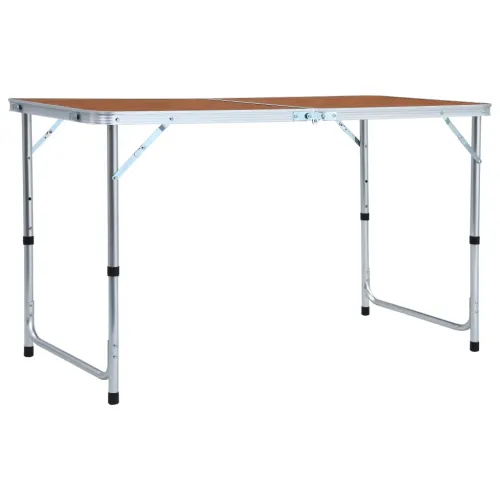 Sklopivi stol za kampiranje aluminijski 120 x 60 cm - Smeđa 120 x 60 cm Cijena