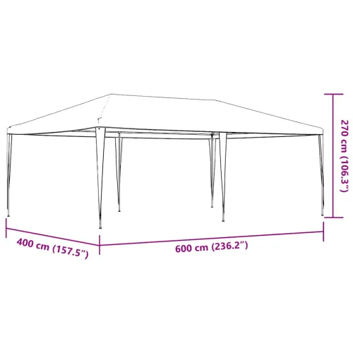 Profesionalni šator za svadbe - šator za zabave 4 x 6 m antracit 90 g/m² - Antracit 4 x 6 m Cijena