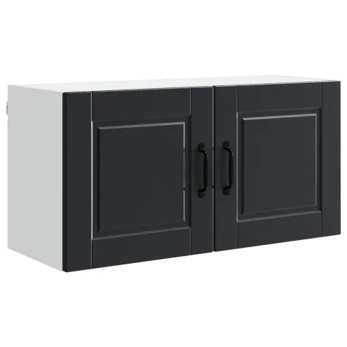 Ormar za Zid PORTO Crna 80 x 31 x 40 cm Konstruirano drvo - Crna 1x ormarić za zid (2 vrata) 80 cm širok 40 cm visok Cijena
