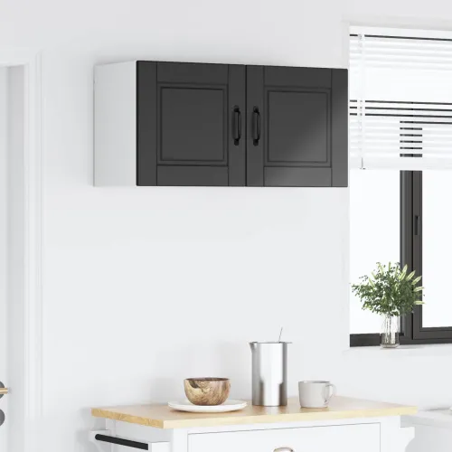 Ormar za Zid PORTO Crna 80 x 31 x 40 cm Konstruirano drvo - Crna 1x ormarić za zid (2 vrata) 80 cm širok 40 cm visok Cijena