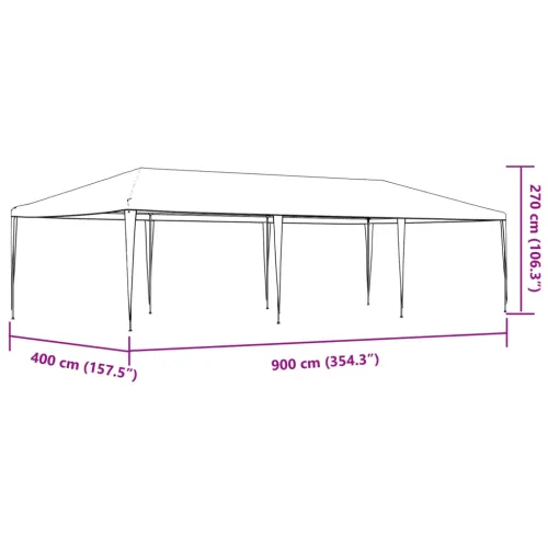 Profesionalni šator za svadbe - šator za zabave 4 x 9 m zeleni 90 g/m² - Zelena 4 x 9 m Cijena