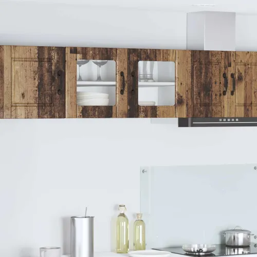 Zidni stakleni ormarić PORTO Staro drvo 80 x 31 x 40 cm - Staro drvo 1x stakleni ormar za zid (2 vrata) širine 80 cm i visine 40 Cijena