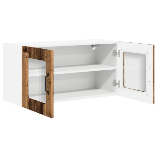 Zidni stakleni ormarić PORTO Staro drvo 80 x 31 x 40 cm - Staro drvo 1x stakleni ormar za zid (2 vrata) širine 80 cm i visine 40 Cijena