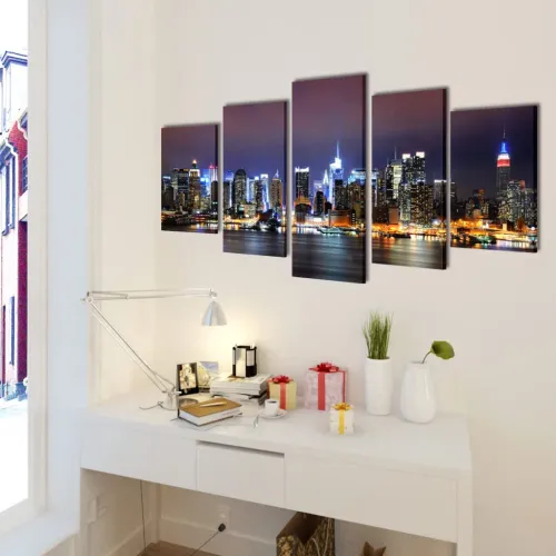 Zidne Slike na Platnu s Printom New York 100 x 50 cm - 100 x 50 cm 1 Šareni New York 100 x 50 cm Cijena
