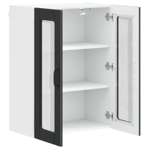 Zidni stakleni ormarić PORTO Crna 60 x 31 x 80 cm - Crna 1x zidni stakleni ormar (2 vrata) širine 60 cm visine 80 cm Cijena