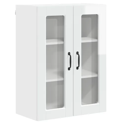 Zidni stakleni ormarić PORTO Visoki sjaj bijela 60 x 31 x 80 cm - Visoki sjaj bijeli 60 x 31 x 80 cm 1x stakleni ormar (2 vrata) Cijena