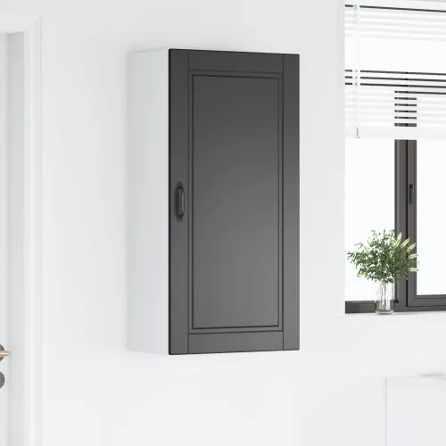 Ormar za Zid PORTO Crna 50 x 31 x 100 cm Konstruirano drvo - Crna 1x ormarić zidni (1 vrata) širine 50 cm visine 100 cm Cijena