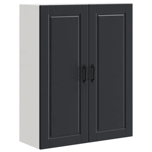 Ormar za Zid PORTO Crna 80 x 31 x 100 cm Konstruirano drvo - Crna 1x ormarić za zid (2 vrata) širine 80 cm visine 100 cm Cijena