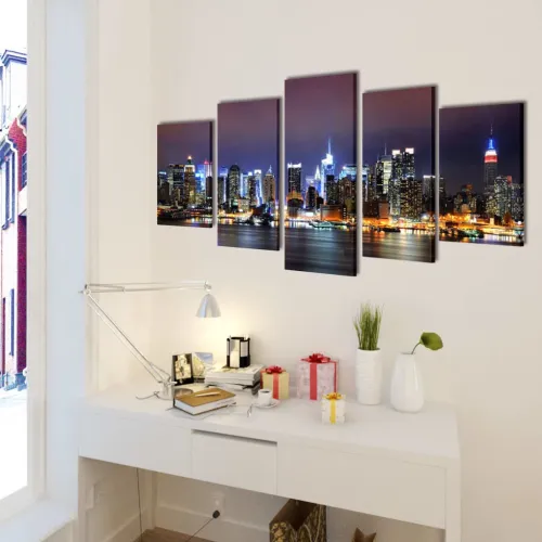 Set slika na platnu panorama New Yorka - 200 x 100 cm 1 Šareni New York 200 x 100 cm Cijena