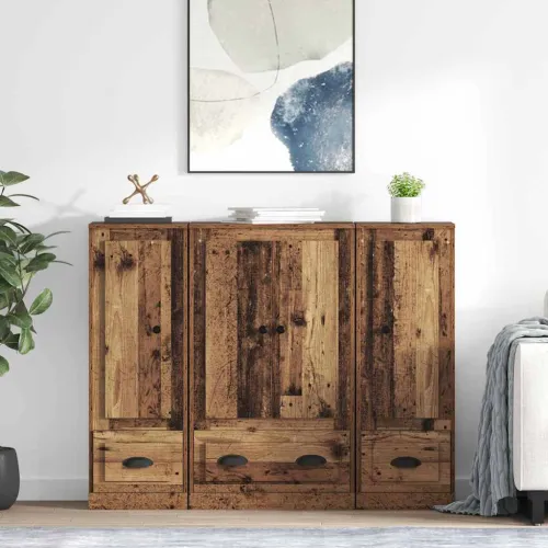 Kuhinjski ormarić 3 kom. Staro drvo 132 x 35,5 x 103,5 cm - Staro drvo Cijena