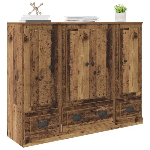 Kuhinjski ormarić 3 kom. Staro drvo 132 x 35,5 x 103,5 cm - Staro drvo Cijena