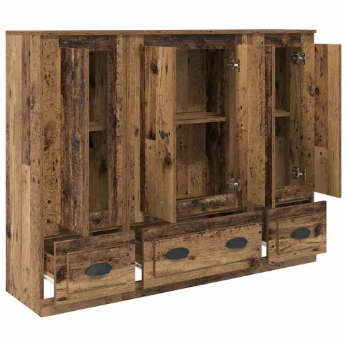 Kuhinjski ormarić 3 kom. Staro drvo 132 x 35,5 x 103,5 cm - Staro drvo Cijena