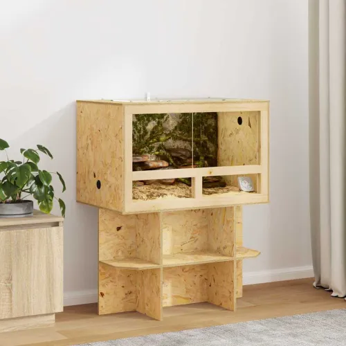 Terarij Smeđa 80 x 50 x 100 cm OSB - sa staklenim vrhom Cijena