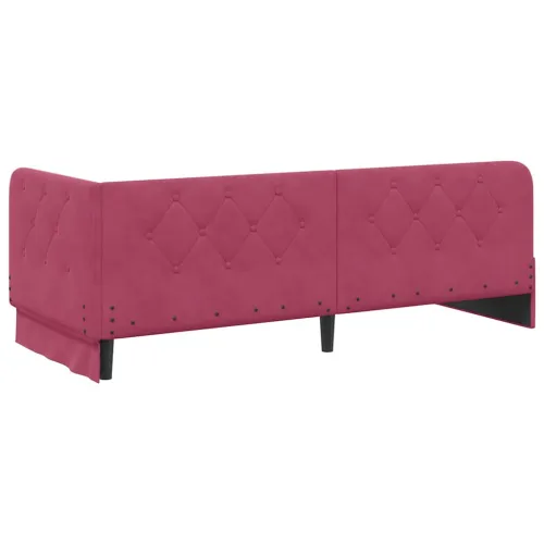 Kutni okvir kreveta Vinska crvena 80 x 200 cm Baršun - boja crnog vina 80 x 200 cm Cijena