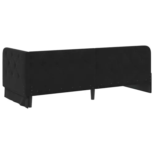 Kutni okvir kreveta Crna 80 x 200 cm Baršun - Crna 80 x 200 cm Cijena