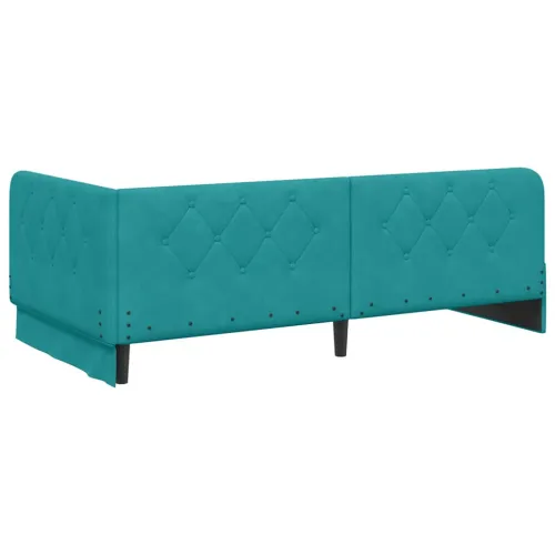 Kutni okvir kreveta Tirkizna 90 x 190 cm Baršun - Tirkizna 90 x 190 cm Cijena