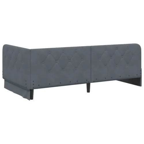 Kutni okvir kreveta Tamno siva 90 x 200 cm Baršun - Tamno siva 90 x 200 cm Cijena