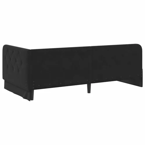 Kutni okvir kreveta Crna 100 x 200 cm Baršun - Crna 100 x 200 cm Cijena