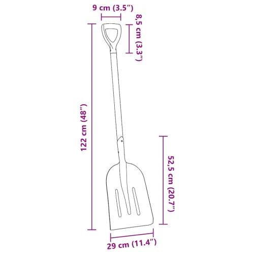 Lopata Srebrna 29 x 122 cm Aluminij Cijena