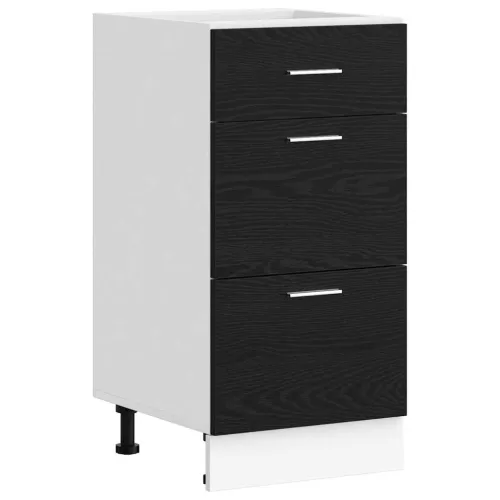 Kuhinjska baza ormarića Crni hrast 40 x 46 x 81,5 cm - Crni hrast 1 x donji ormarić (3 ladice) 40 cm Cijena