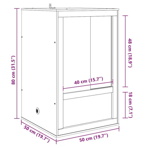 Terarij Smeđa 50 x 50 x 80 cm OSB - 80 cm Cijena