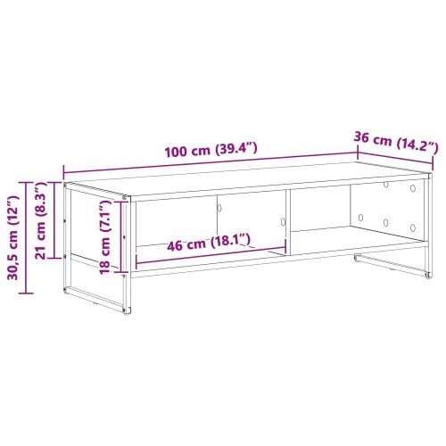TV ormar 100 x 36.5 x 30.5 cm Staro drvo Konstruirano drvo - Staro drvo Cijena