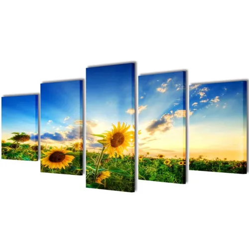 Zidne Slike na Platnu Set s Printom Suncokreta 200 x 100 cm - 200 x 100 cm 1 Suncokret 200 x 100 cm Cijena