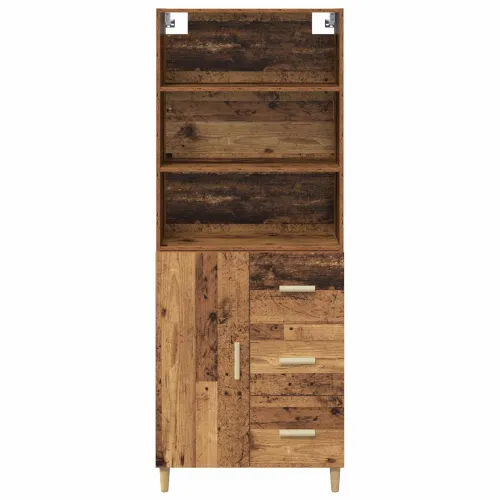 Kuhinjski ormarić Staro drvo 69,5 x 32,5 x 180 cm Konstruirano drvo - Staro drvo 1 vrata 3 ladice Cijena
