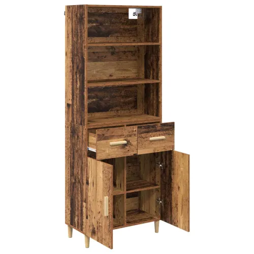 Kuhinjski ormarić Staro drvo 69,5 x 32,5 x 180 cm Konstruirano drvo - Staro drvo 2 vrata 2 ladice Cijena