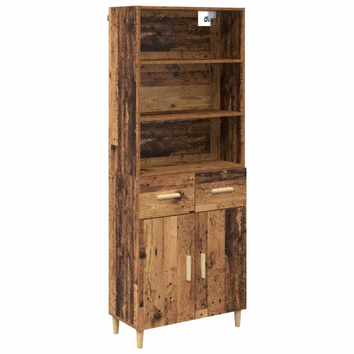 Kuhinjski ormarić Staro drvo 69,5 x 32,5 x 180 cm Konstruirano drvo - Staro drvo 2 vrata 2 ladice Cijena