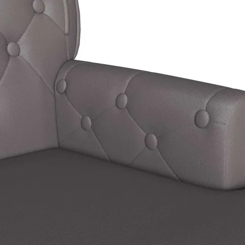 Chesterfield klupa Siva 119,5 x 64,5 x 75 cm Lažna koža - Siva Cijena