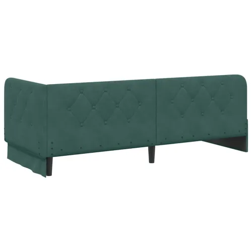 Kutni okvir kreveta Tamnozelena 80 x 200 cm Baršun - Tamnozelena 80 x 200 cm Cijena