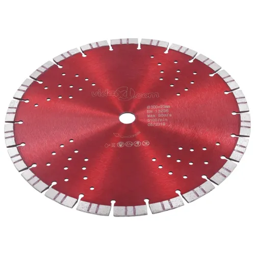 Dijamantni disk za rezanje s turbo segmentima i rupama 300 mm - 300 mm/20 mm Cijena