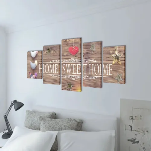 Zidne slike na platnu - Home sweet home 100 x 50 cm - 100 x 50 cm 1 Home sweet home 100 x 50 cm Cijena
