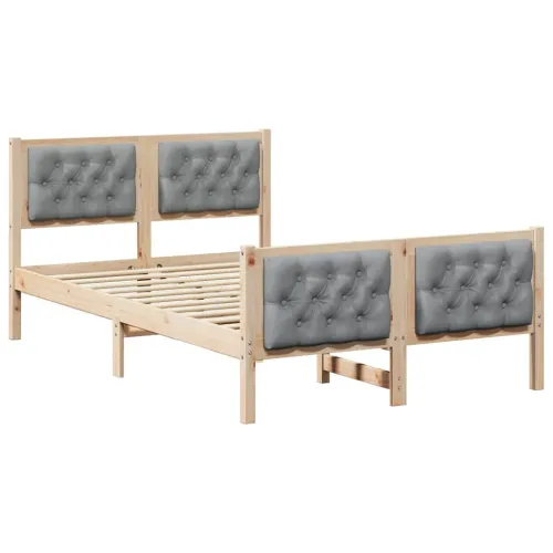 Okvir za krevet s uzglavljem Svijetlo siva 135 x 190 cm - Smeđa i svijetlo siva 135 x 190 cm Cijena