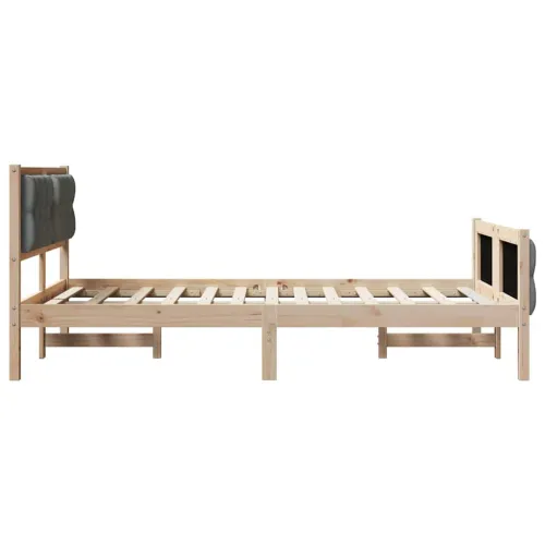 Okvir za krevet s uzglavljem Tamno siva 135 x 190 cm - smeđe i tamnosivo 135 x 190 cm Cijena