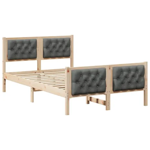 Okvir za krevet s uzglavljem Tamno siva 135 x 190 cm - smeđe i tamnosivo 135 x 190 cm Cijena