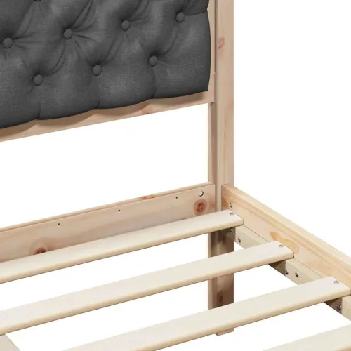 Okvir za krevet s uzglavljem Tamno siva 135 x 190 cm - smeđe i tamnosivo 135 x 190 cm Cijena