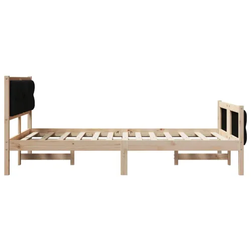 Okvir za krevet Crna 135 x 190 cm Čvrsto borovo drvo - Smeđa i crna 135 x 190 cm Cijena