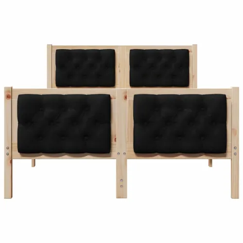 Okvir za krevet Crna 135 x 190 cm Čvrsto borovo drvo - Smeđa i crna 135 x 190 cm Cijena