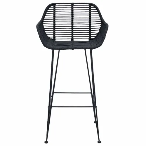 Barski stolac 2 kom. Crna 55 x 52 x 92 cm Ratan i čelik - 55 x 52 x 92 cm Crna Cijena