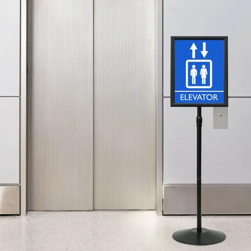 Postolje za poster Srebrno a3 PVC i čelik - a3 Crna Cijena