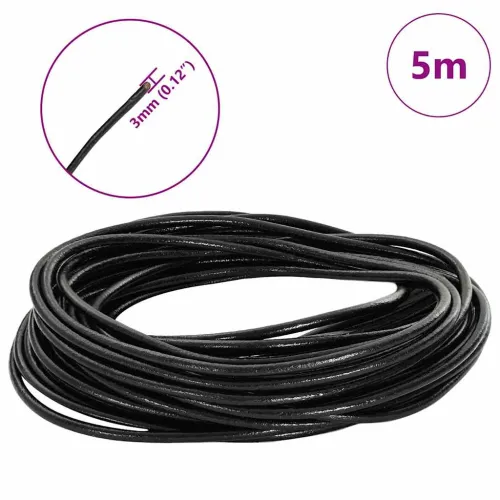 Kožni konop 1 Crna Ø3 mm x 5 m Koža - Crna 3 mm 5 m Cijena