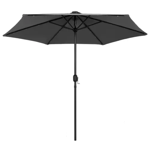 Vrtni suncobran LED s aluminijskim stupom 270 cm antracit - Antracit Cijena