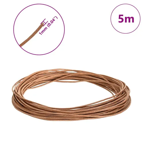 Kožni konop 1 Smeđa Ø1 mm x 5 m Koža - Smeđa 1 mm 5 m Cijena