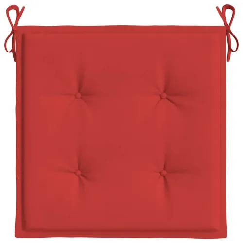 Jastuci za vrtne stolice 2 kom crveni 50x50x3 cm od tkanine - Crvena 50 x 50 x 3 cm 2 Cijena