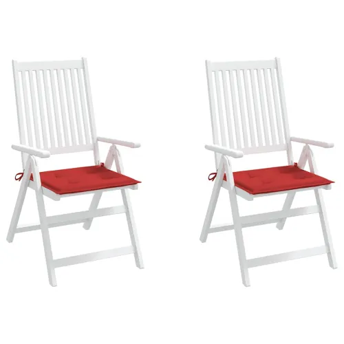 Jastuci za vrtne stolice 2 kom crveni 50x50x3 cm od tkanine - Crvena 50 x 50 x 3 cm 2 Cijena