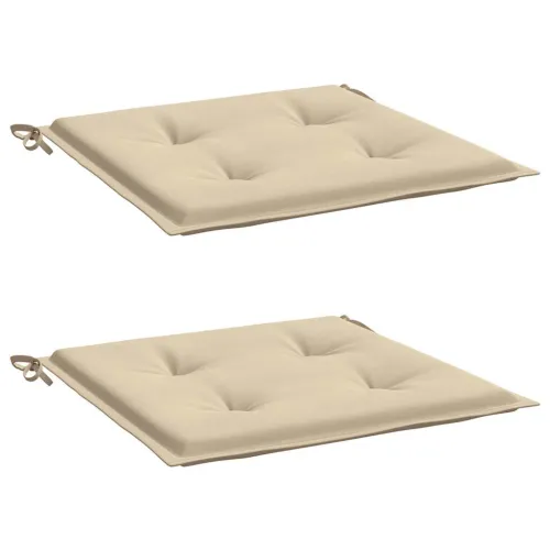 Jastuci za vrtne stolice 2 kom bež 50x50x3 cm od tkanine Oxford - Bež 50 x 50 x 3 cm 2 Cijena
